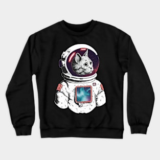 Cat Astronaut Crewneck Sweatshirt